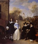Portrait of a family in a Garden Rembrandt